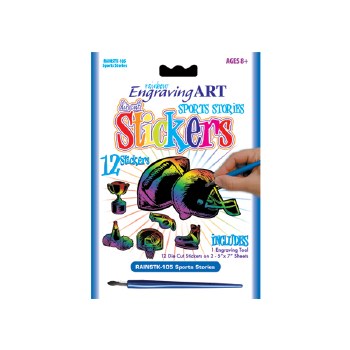 Engraving Art - Rainbow: Sport Stickers