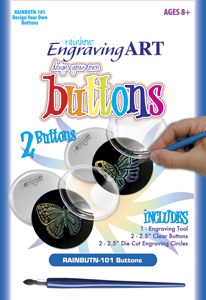 Engraving Art - Rainbow: Buttons