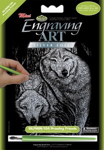 Engraving Art - Silver Mini: Prowling Friends