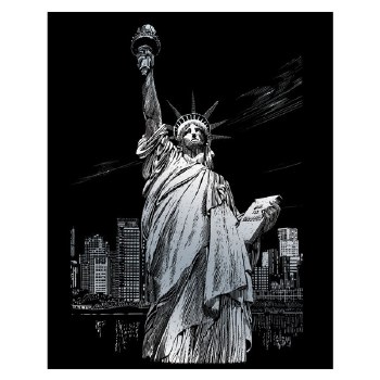 Engraving Art - Silver Foil: Lady Liberty