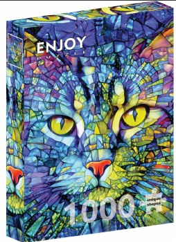 Enjoy Puzzle: Fiona the Stained Glass Cat