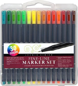 Fine Line Markers: 30 Set