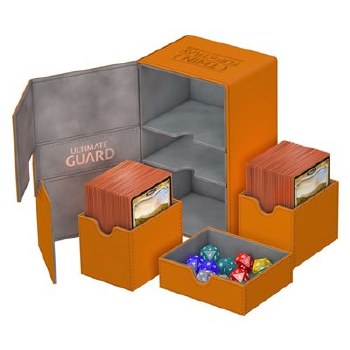Ultimate Guard Twin Flip 'n Tray 160+ Xenoskin Deck Case - Orange