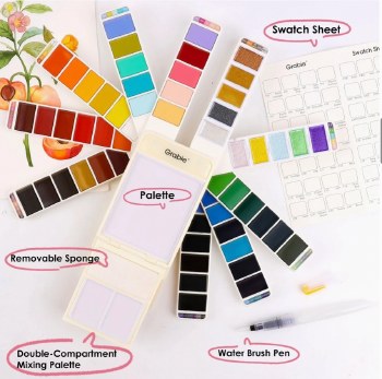 Foldable Watercolors - Set of 56
