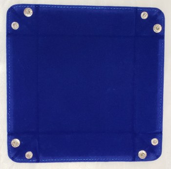 Blue Velvet Folding Dice Tray