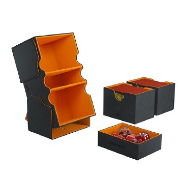 Gamegenic Stronghold 200+ XL Convertible Deck Box: Exclusive Black/Orange