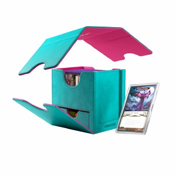 Gamegenic Sidekick Pro 100+ Convertible Deck Box: Teal/Pink