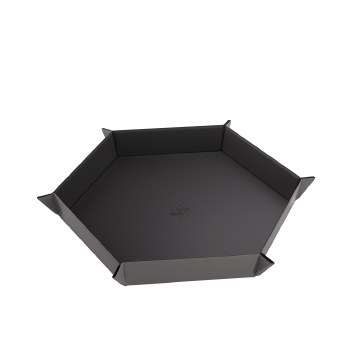 Gamegenic Magnetic Dice Tray: Hexagonal 271 x 271 mm - Gray/Black