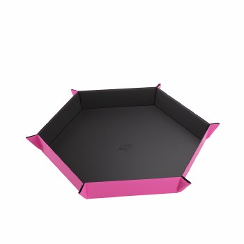 Gamegenic Magnetic Dice Tray: Hexagonal 271 x 271 mm - Pink/Black