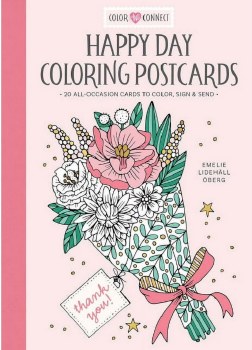 Happy Day Coloring Postcards