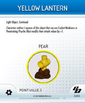 Heroclix Brave and the Bold S003 Yellow Lantern