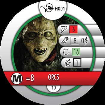 Heroclix Lord of the Rings H001 Orcs