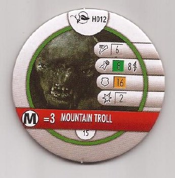 Heroclix Lord of the Rings H012 Mountain Troll