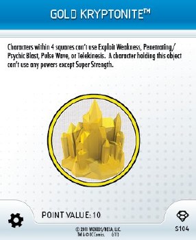 Heroclix Superman S104 Gold Kryptonite