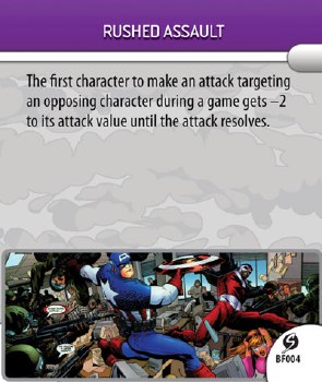 Heroclix Sinister BF004 Rushed Assult Battle Feild Condition Card