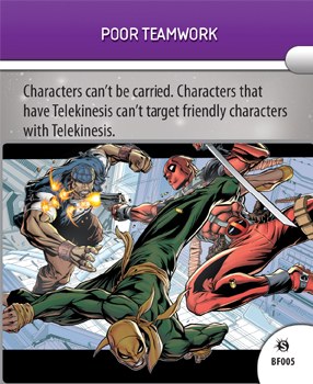 Heroclix Supernova BF005 Poor Teamwork Battlefield Condition