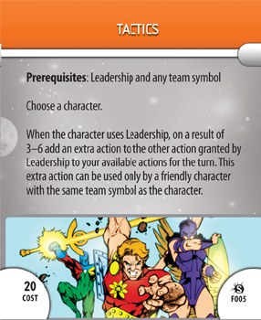 Heroclix Supernova F005 Tactics Feat Card