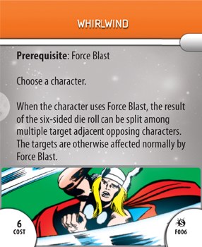 Heroclix Supernova F006 Whirlwind Feat Card