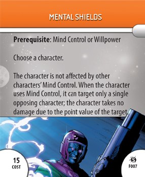 Heroclix Supernova F007 Mental Shields Feat Card