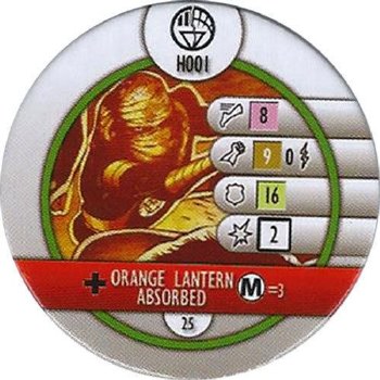 Heroclix War of Light H001 Orange Lantern Absorbed Horde Token