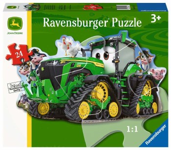 John Deere Tractor Shaped 24-piece Puzzle