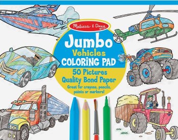 Jumbo Vehicles Coloring Pad