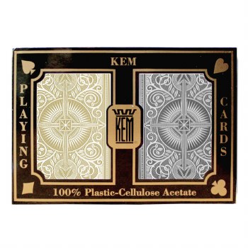 Kem Arrow Narrow Black and Gold Playing Cards