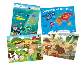 Kids 25 Piece Puzzle 4-Pack