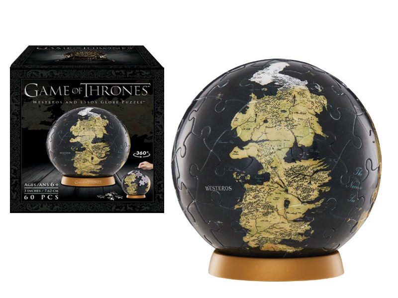 Game of Thrones Westeros and Essos Globe Puzzle Pop's Culture Shoppe