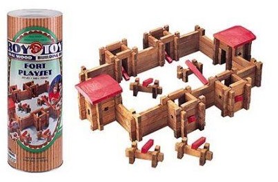 roy toy log building set