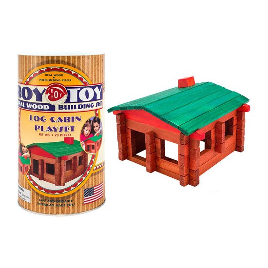 roy toy log building set