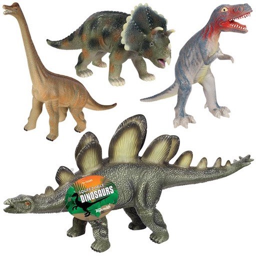 toysmith soft dinosaur set