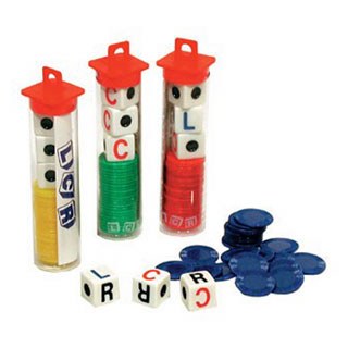LCR: Left Center Right Dice Game in Tube