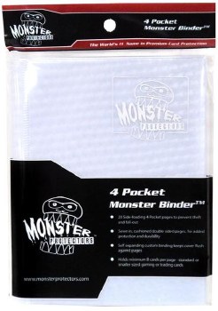 Monster 4-Pocket Binder: Holofoil White