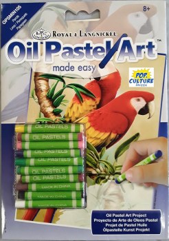 Oil Pastel - Mini: Parrots