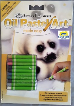Oil Pastel - Mini: Snow Pups