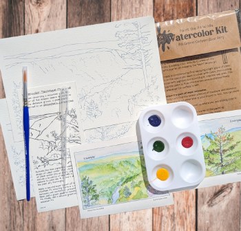 Paint the PA Wilds Watercolor Kit: PA Grand Canyon
