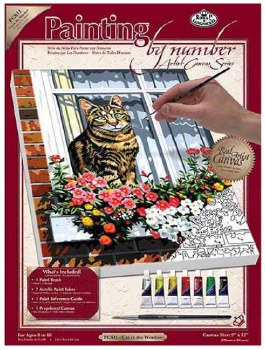 Paint By Number Canvas: Cat in the Window