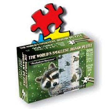 World's Smallest Jigsaw Puzzle - Peekaboo Raccoon
