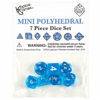 Poly Dice 7 Piece Mini: Blue