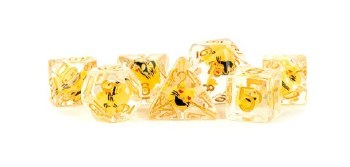 Metallic Dice Games Polyhedral 7-die Set: Cats