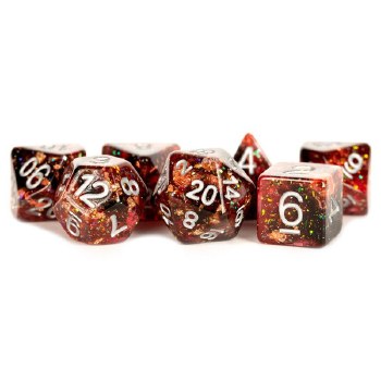 Poly Dice 7-Set: 16mm Eternal Fire