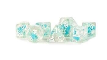 Metallic Dice Games Polyhedral 7-die Set: Snowflakes