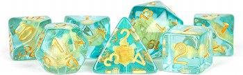 Metallic Dice Games Polyhedral 7-die Set: Turtles
