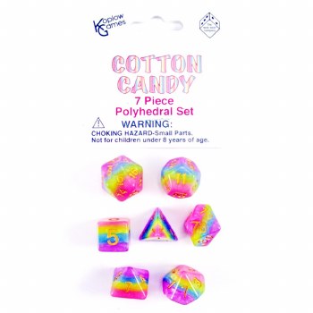 Polyhedral 7-Die Set: Cotton Candy