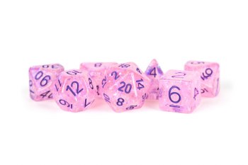 Polyhedral 7-die set: Flash Pink
