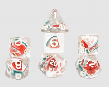 Poly Dice 7-Set: Fruit Slice- Watermelon