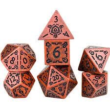 Polyhedral 7-die set: Illusory Metal Copper