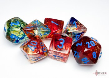 Polyhedral 7 Die: Nebula Primary/blue