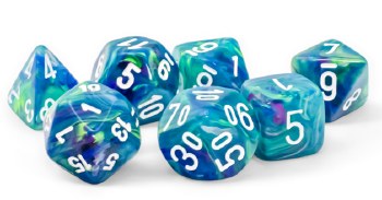Dice Set 7 Mega Festive Waterlily